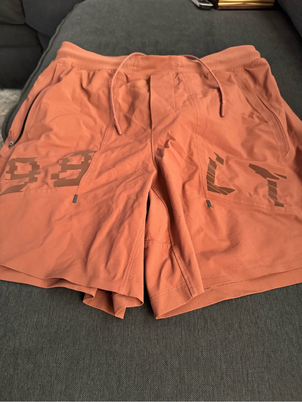 lululemon athletica Men's Rust Orange Athletic Shorts